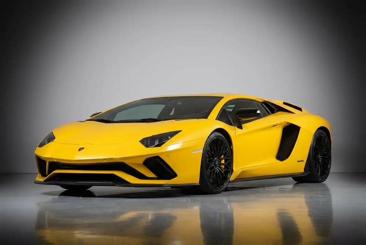 Lamborghini Aventador S 2021 Yellow rental in Dubai thumbnail 2