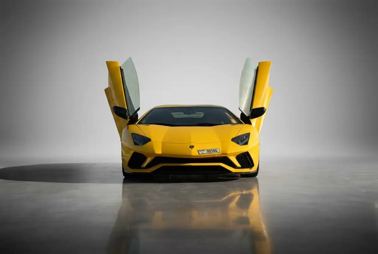 Lamborghini Aventador S 2021 Yellow rental in Dubai thumbnail 3
