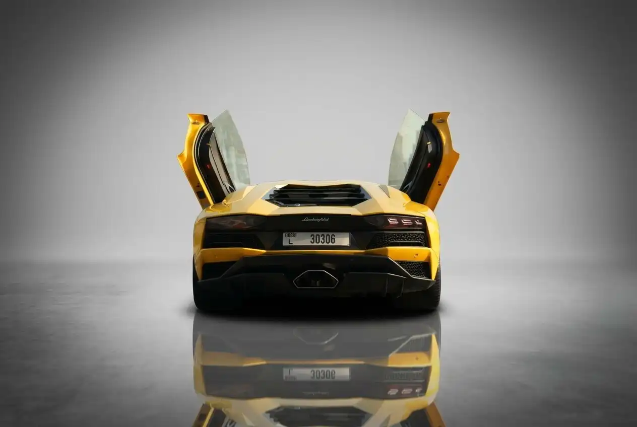 Lamborghini Aventador S 2021 Yellow rental in Dubai thumbnail 4