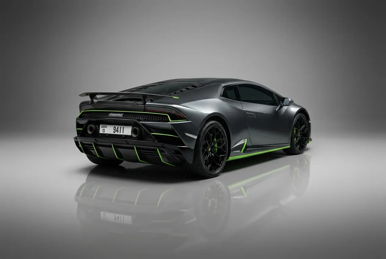 Lamborghini Huracan Evo Coupe 2023 Grey rental in Dubai thumbnail 4