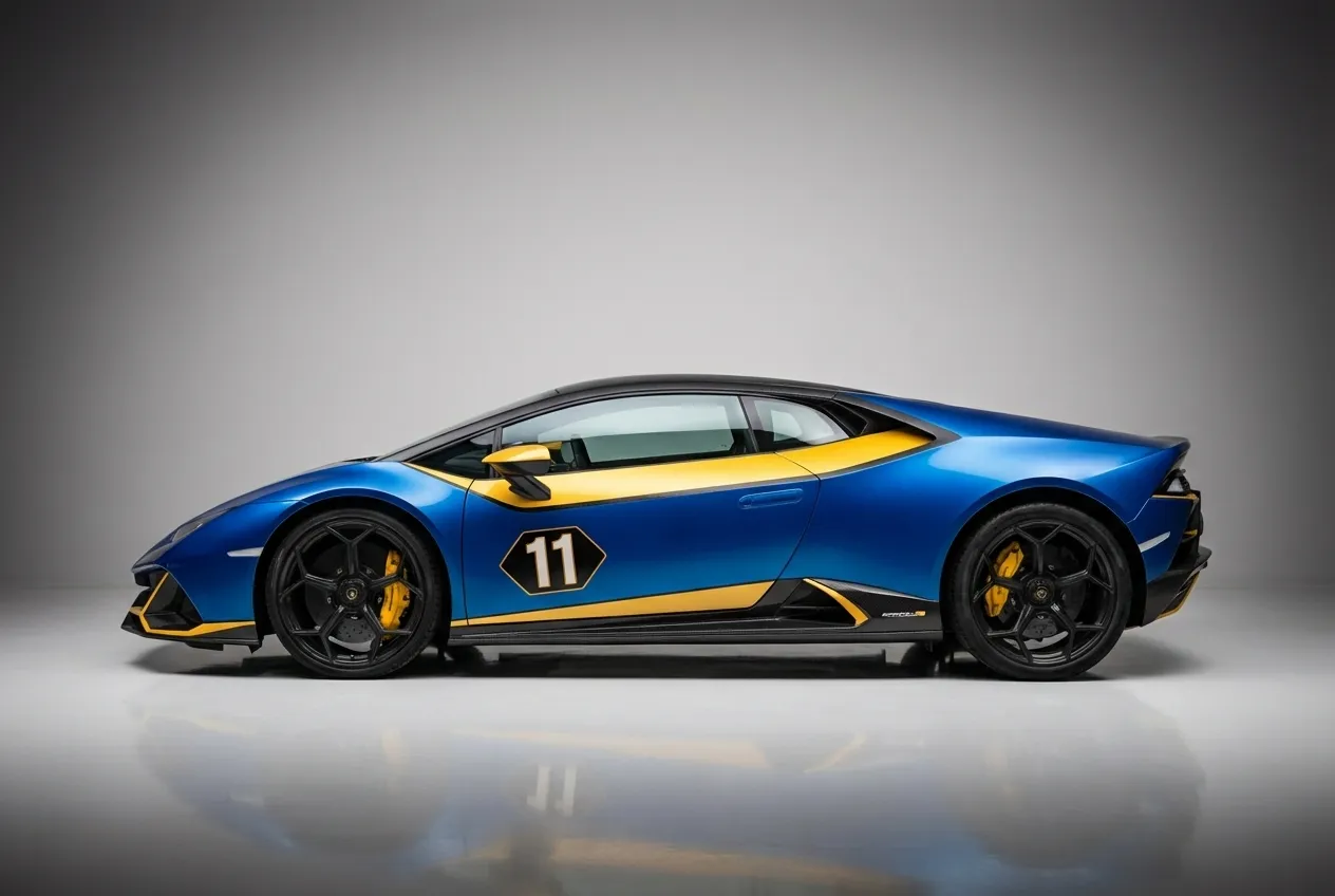 Lamborghini Huracan Evo Coupe 2022 Blue rental in Dubai thumbnail 3