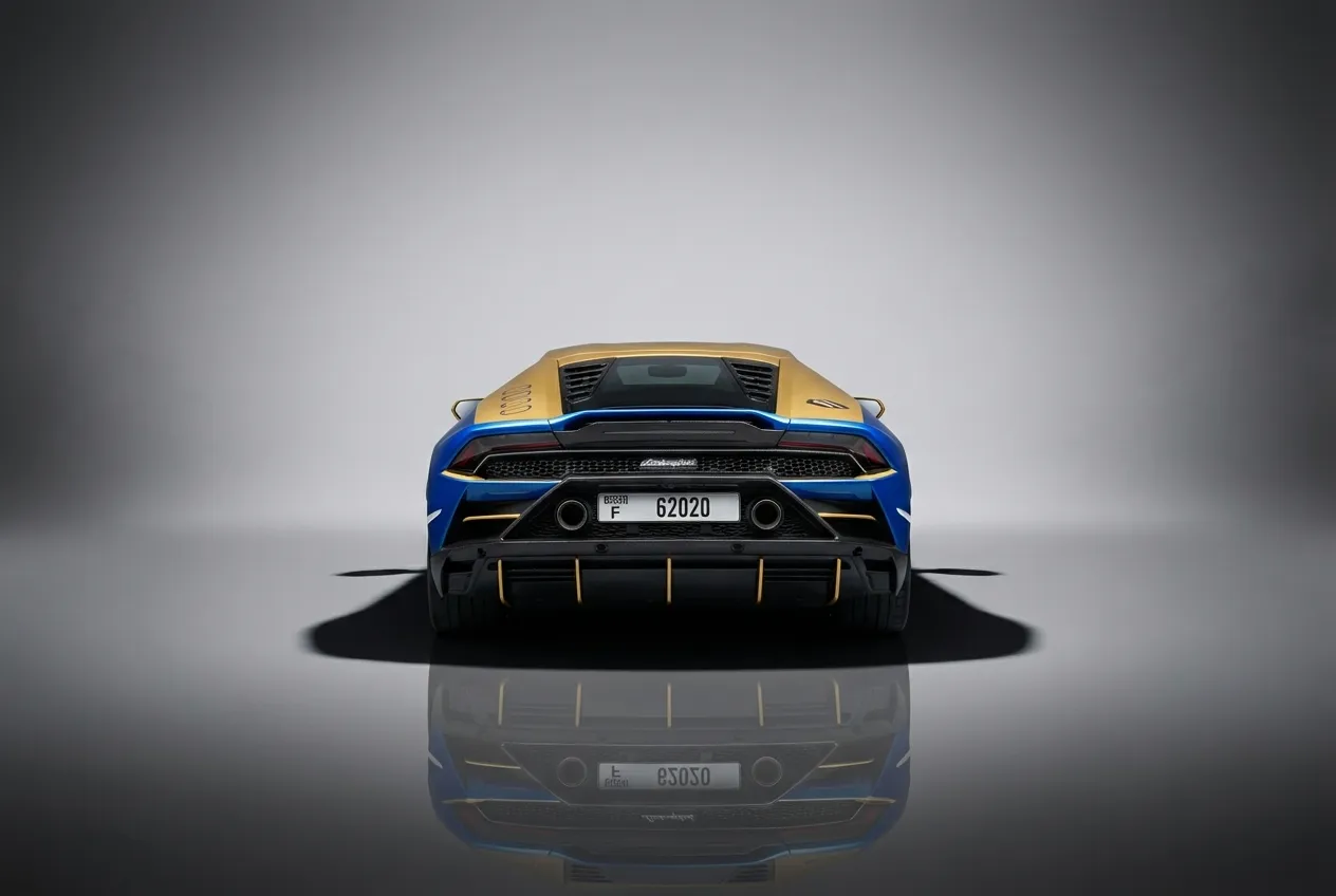 Lamborghini Huracan Evo Coupe 2022 Blue rental in Dubai thumbnail 5