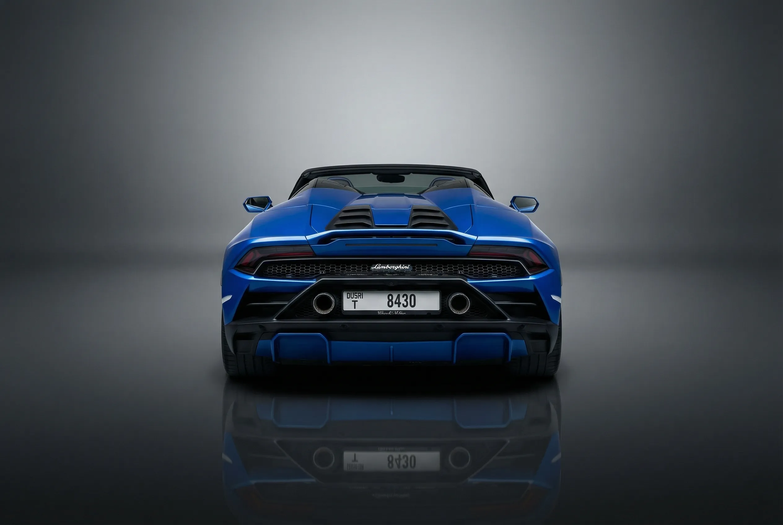 Lamborghini Huracan Evo Spyder 2022 Blue rental in Dubai thumbnail 3