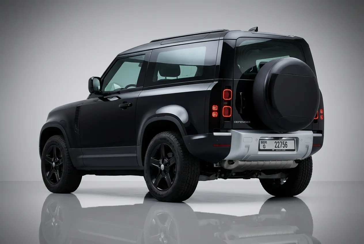 Land Rover Defender 2023 Black rental in Dubai thumbnail 2