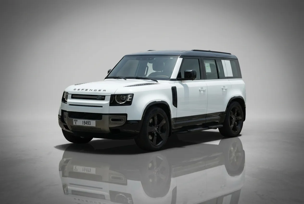 Land Rover Defender 2025 White rental in Dubai thumbnail 2