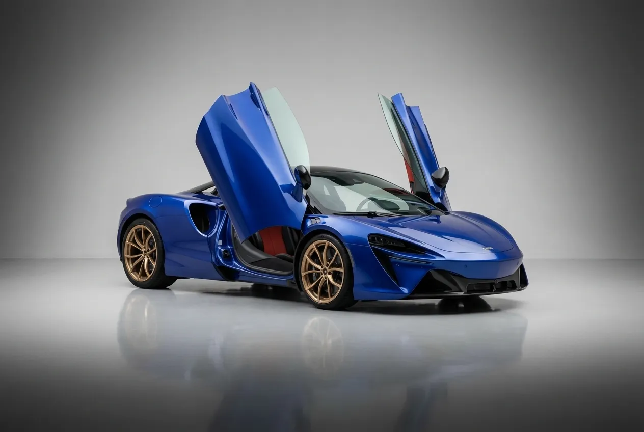Mclaren Artura Spider 2025 Blue rental in Dubai thumbnail 2