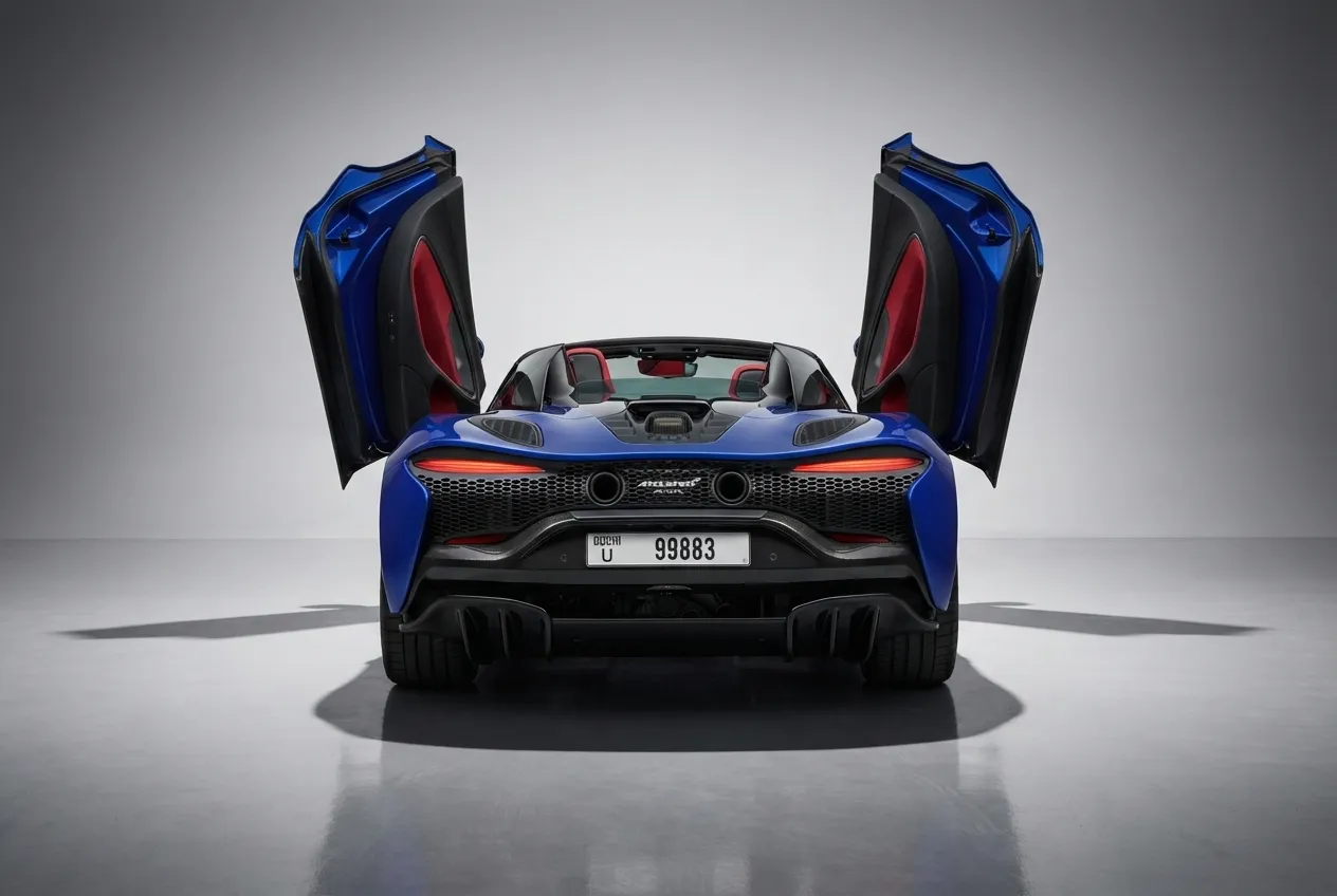 Mclaren Artura Spider 2025 Blue rental in Dubai thumbnail 3