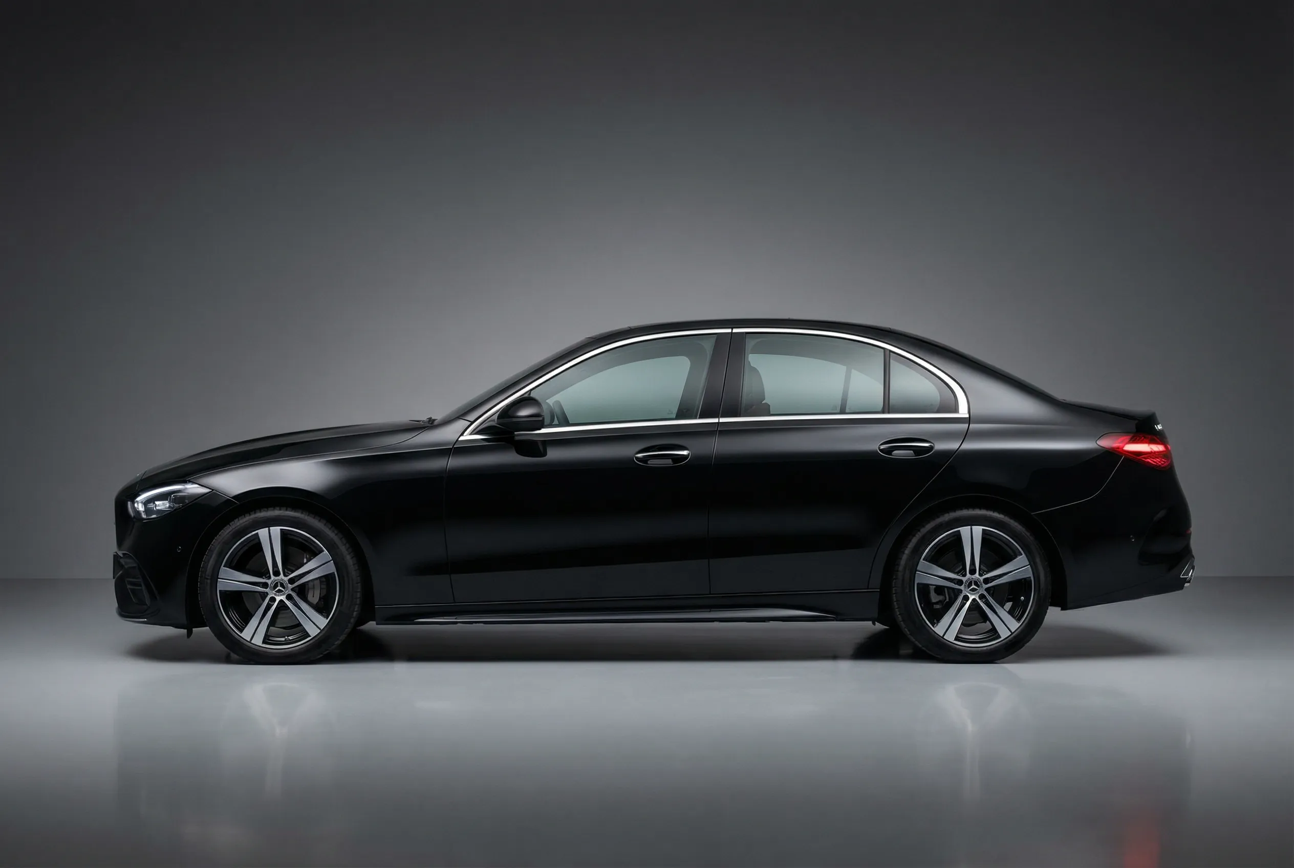 Mercedes C300 2022 Black rental in Dubai thumbnail 4