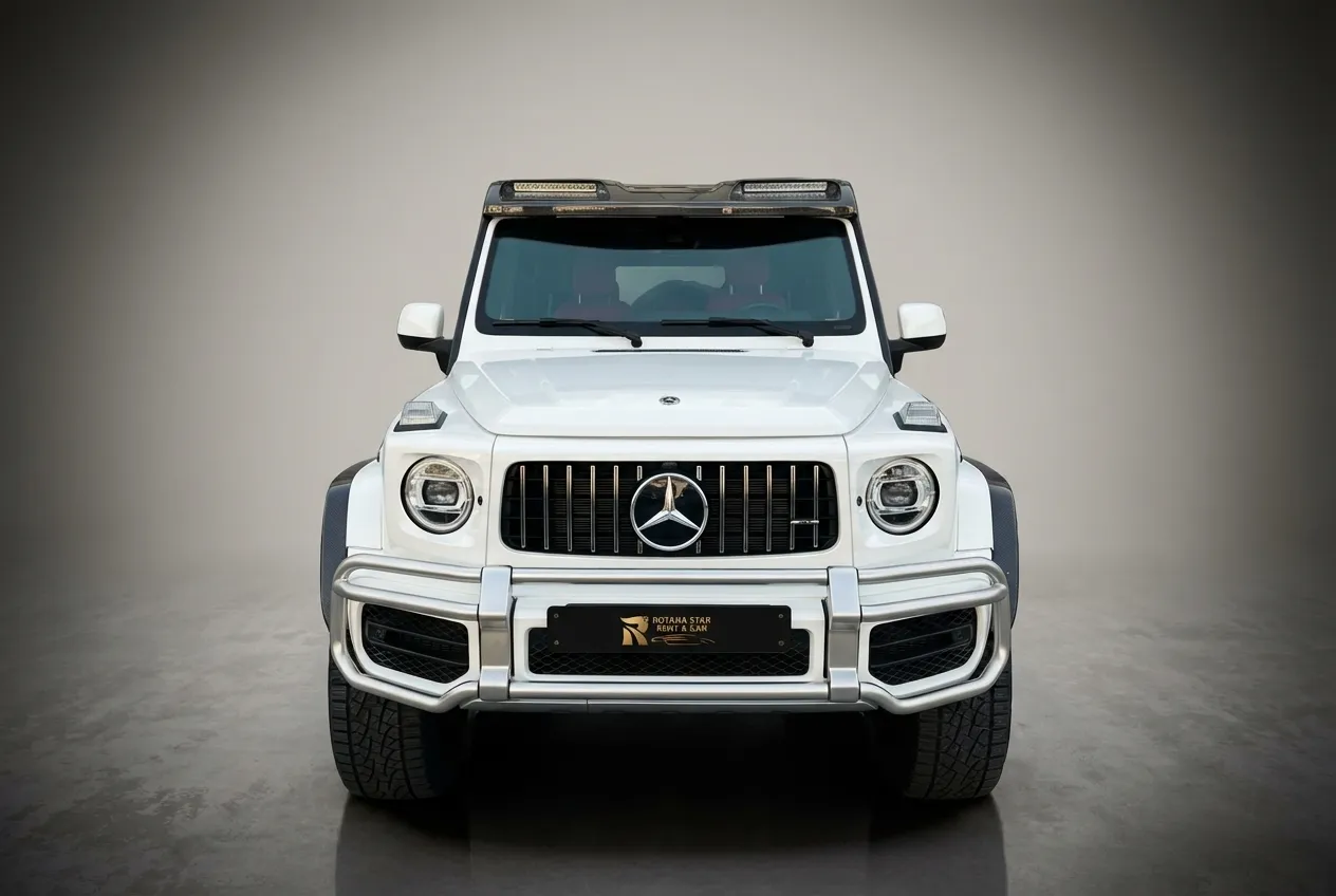 Mercedes G63 4x4² 2022 White rental in Dubai thumbnail 2