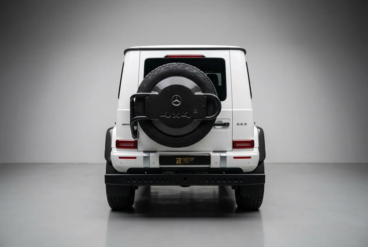 Mercedes G63 4x4² 2022 White rental in Dubai thumbnail 4