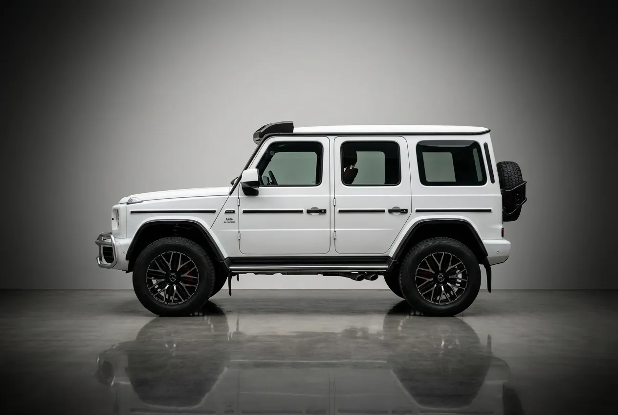 Mercedes G63 4x4² 2022 White rental in Dubai thumbnail 3