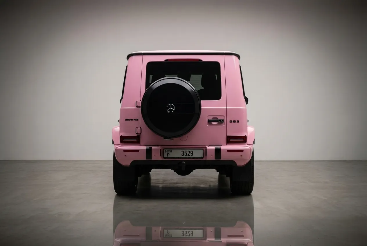 Mercedes G500 2021 Pink rental in Dubai thumbnail 4