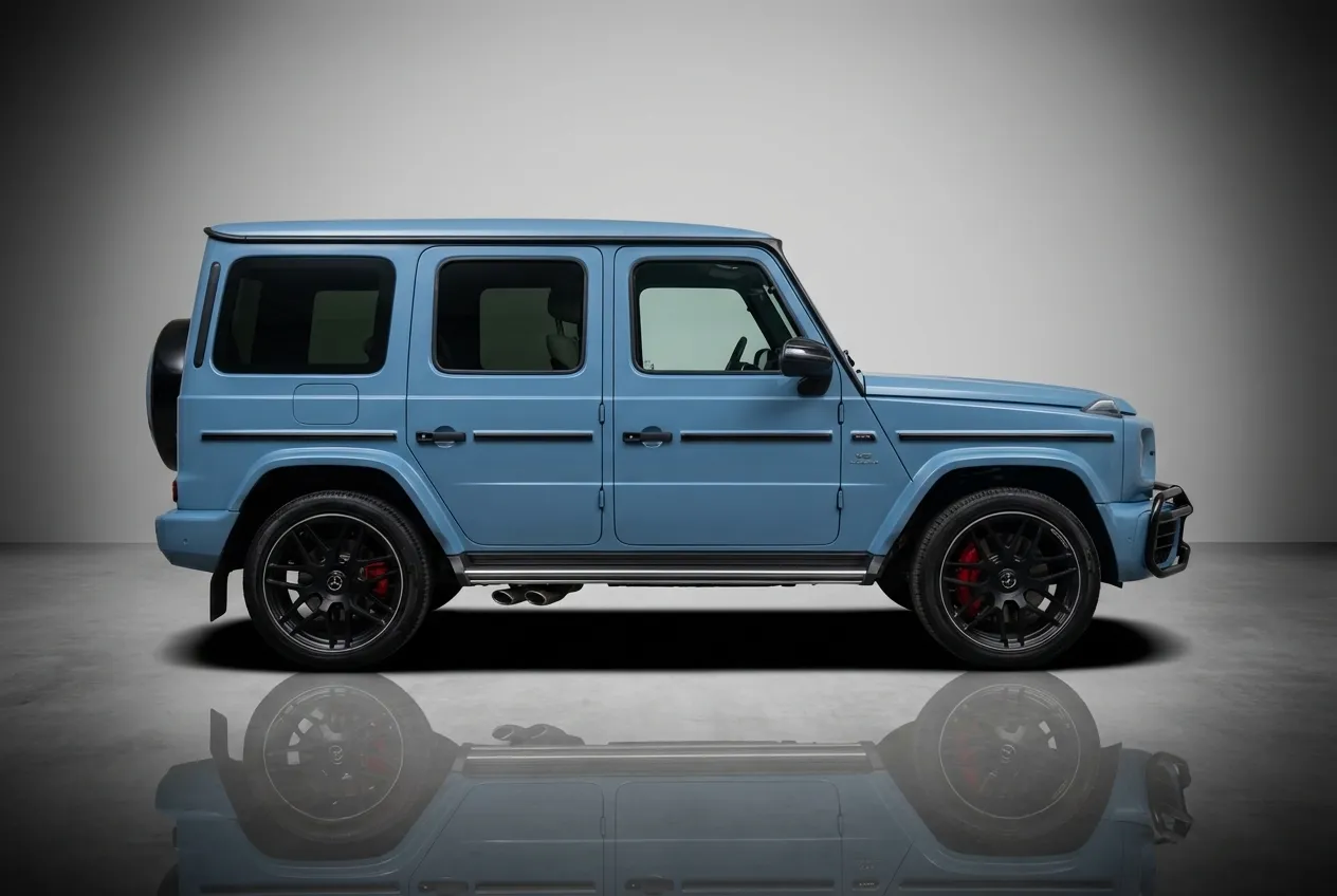 Mercedes G63 2023 Blue rental in Dubai thumbnail 2