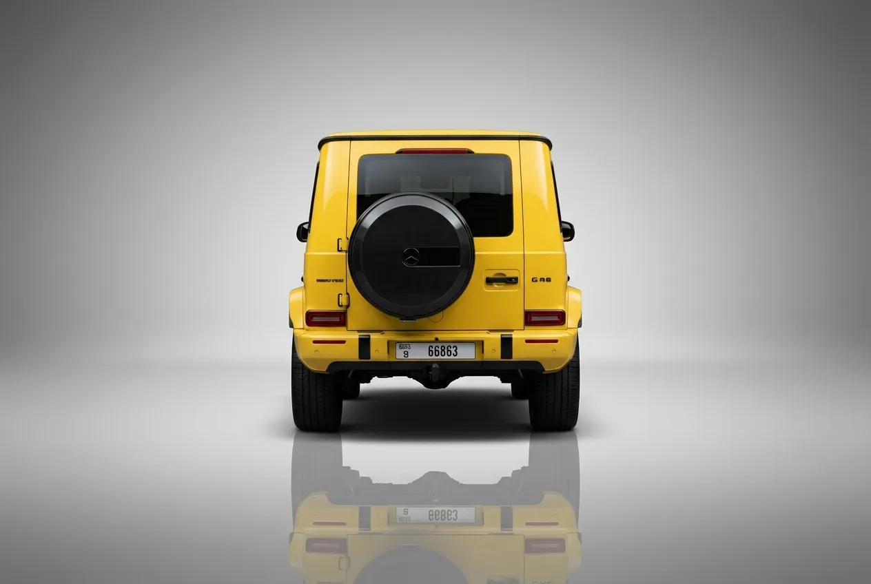 Mercedes G63 2025 Yellow rental in Dubai thumbnail 3