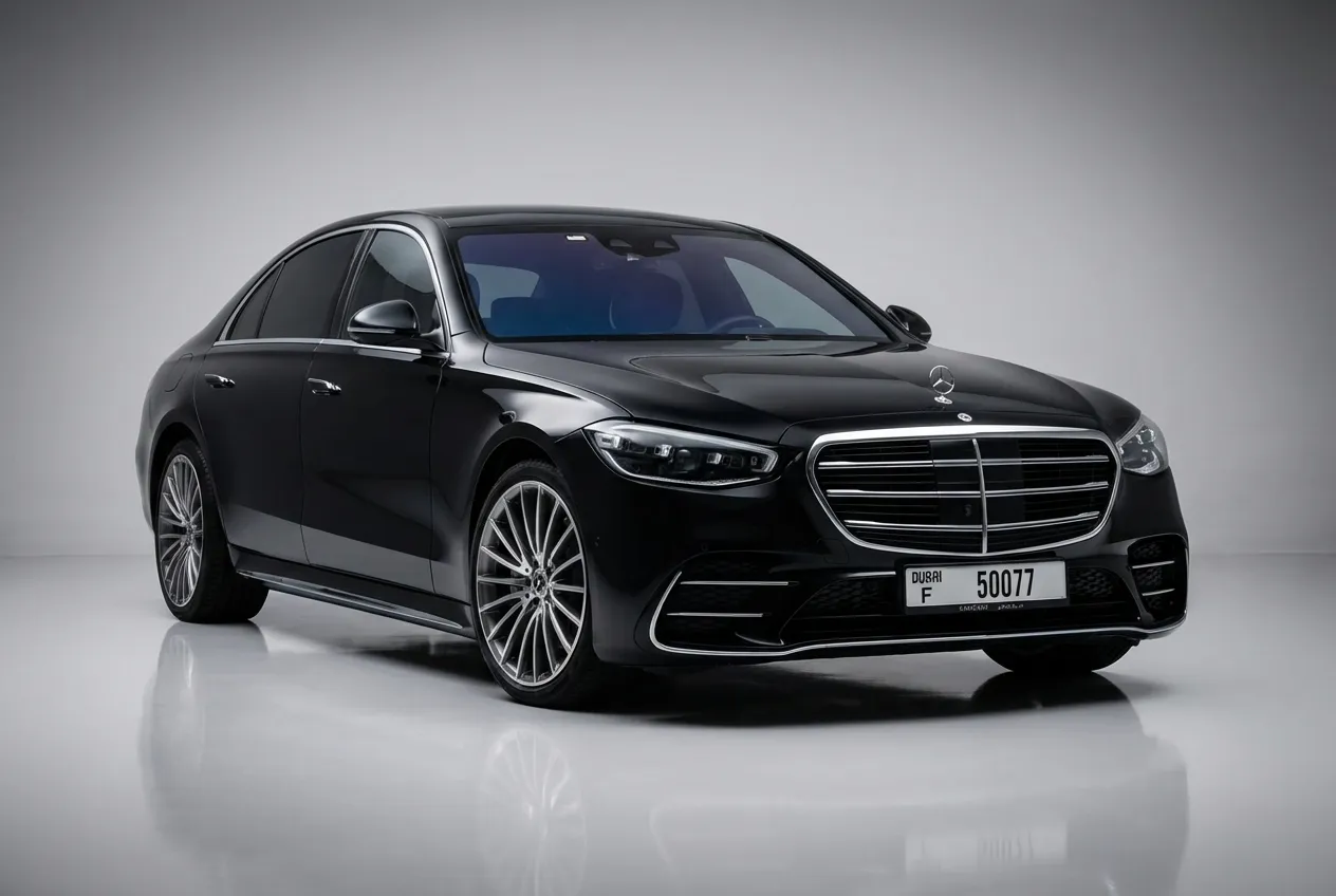 Mercedes S500 2023 Black rental in Dubai thumbnail 2