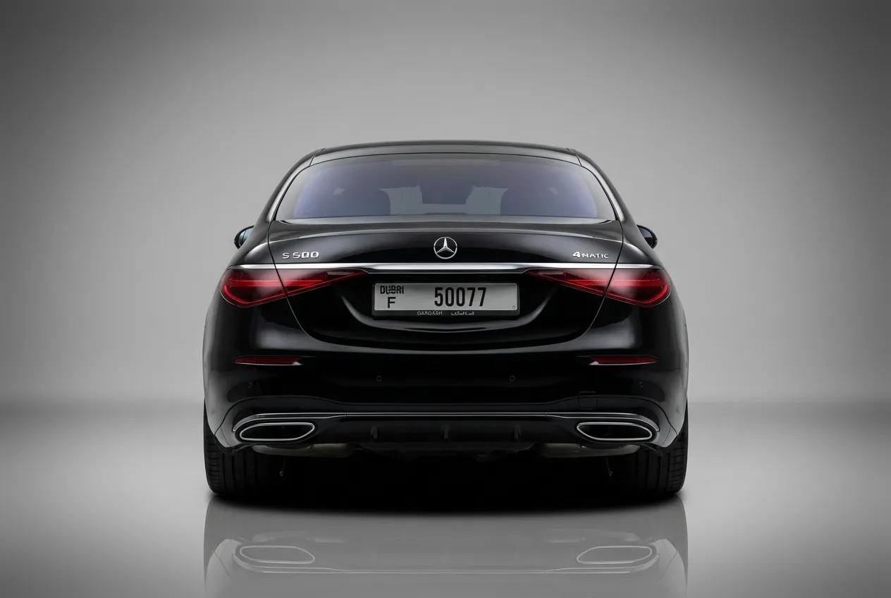 Mercedes S500 2023 Black rental in Dubai thumbnail 4