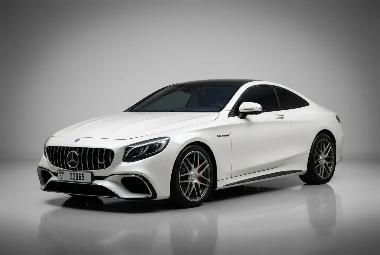 Mercedes Amg S63 2023 White rental in Dubai thumbnail 2