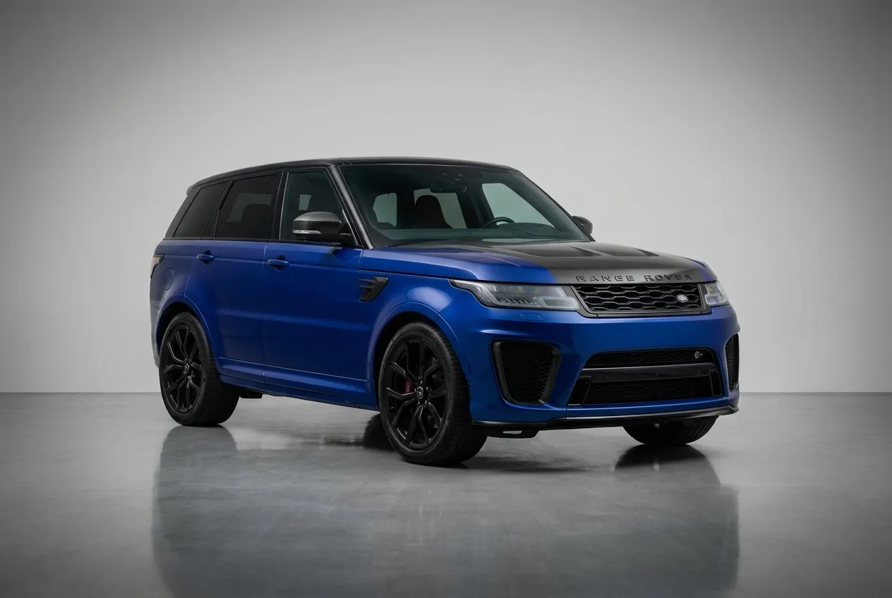 Land Rover Range Rover Sport Svr 2022 Blue rental in Dubai thumbnail 2
